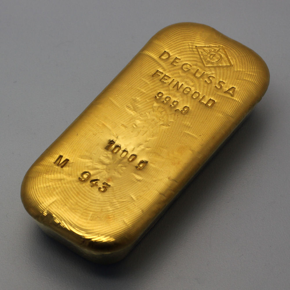Goldbarren 1000g DEGUSSA (alte Form) - Hauptansicht