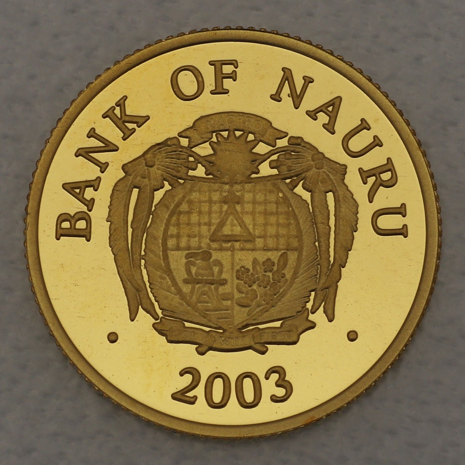 Goldmünze 1/25oz "Anniversary of the Euro" 2003 (Nauru) - Detailansicht 1
