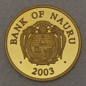 Goldmünze 1/25oz "Anniversary of the Euro" 2003 (Nauru) - Miniaturansicht 2