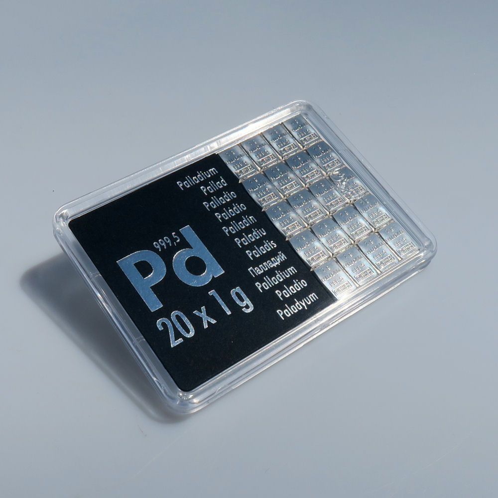 Palladiumtafel (20x 1g Feinpalladium) "CombiBar" - Detailansicht 3