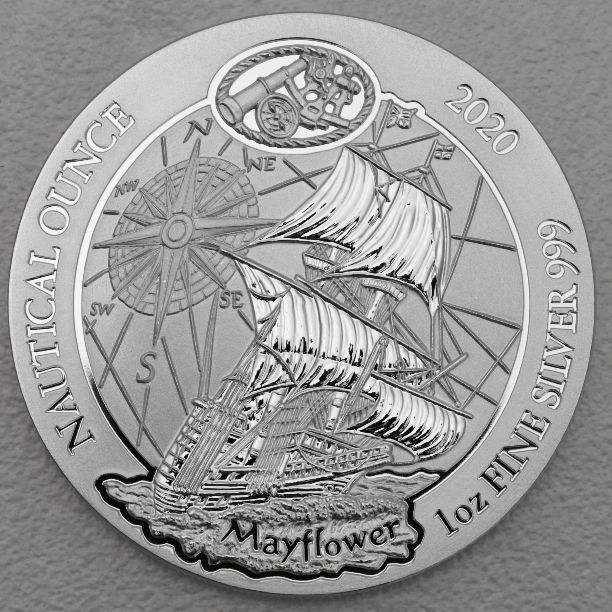 Silbermünze 1oz "Mayflower" 2020 Nautical Ounce diff. (Ruanda) - Hauptansicht