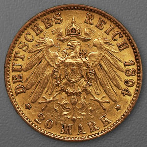 Goldmünze 20 Mark "Stadtwappen Hamburg" 1894-J J.212 (Hamburg) - Miniaturansicht 2