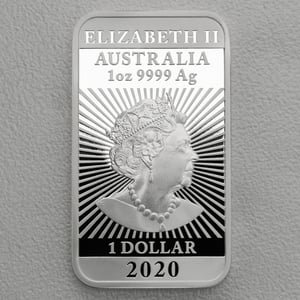 Silber Münzbarren 1oz "Rectangular Dragon" 2020 (PP/HR) (Australien) - Miniaturansicht 2