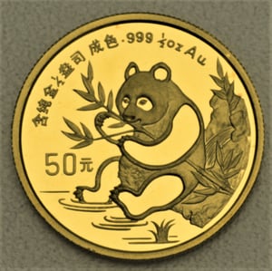 Goldmünze 1/2oz "Panda" 1991 (China) - Hauptansicht