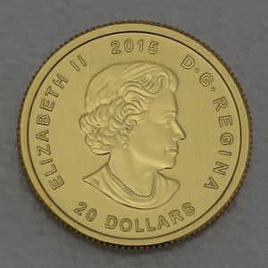 Goldmünze 1/10oz "Howling Wolf" 2015 Call of the wild (Kanada) - Miniaturansicht 2