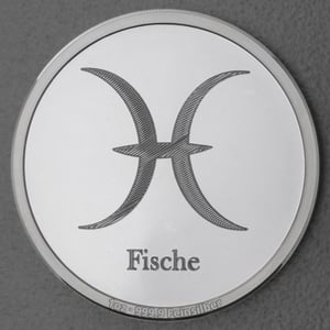 Silbermedaille 1oz "Sternzeichen Fische" Gravurmedaille - Miniaturansicht 1