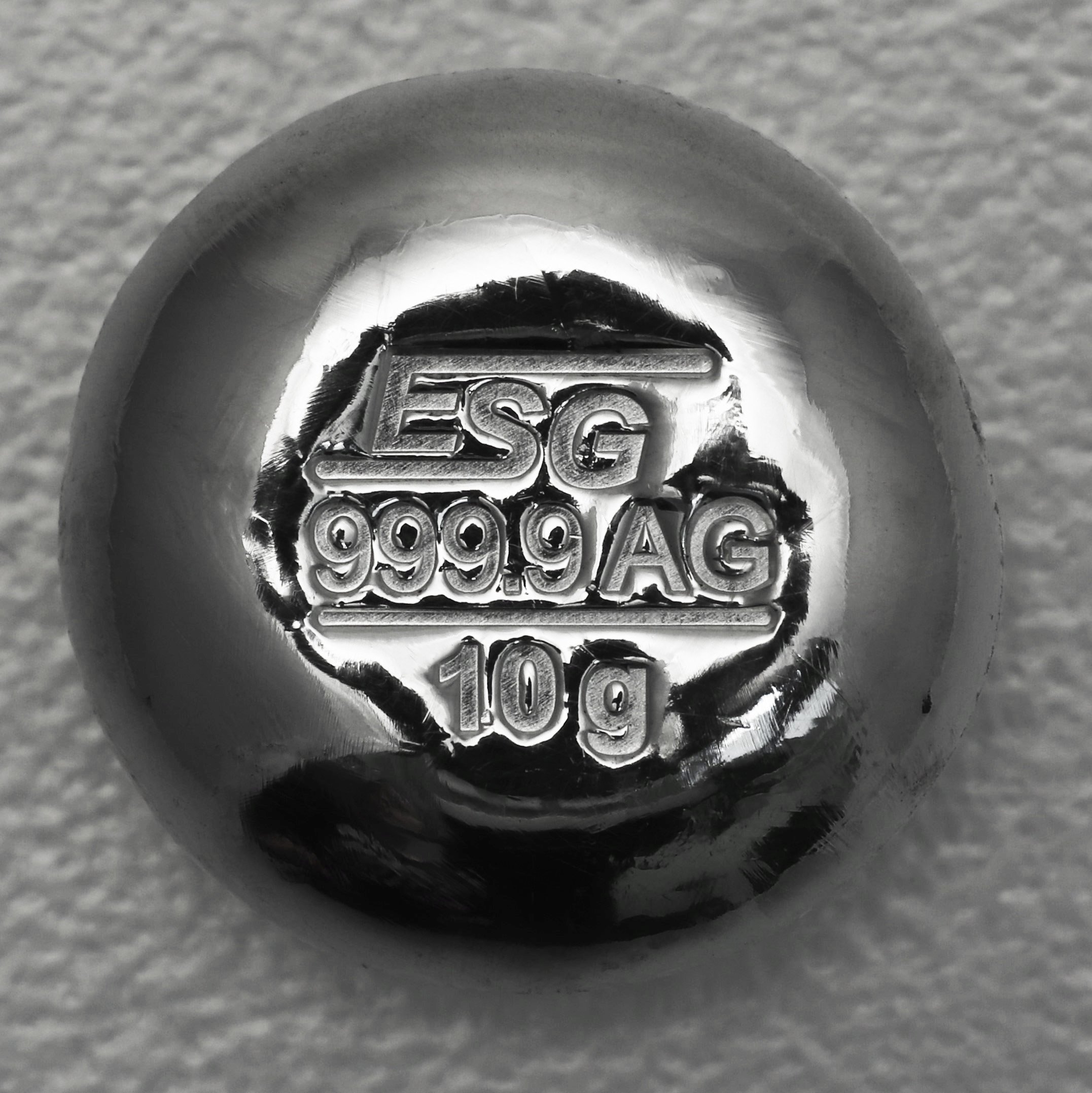 Silberbarren 100 x 10g ESG "Silberknuffel" gegossen Recyclingsilber Bag - Detailansicht 2