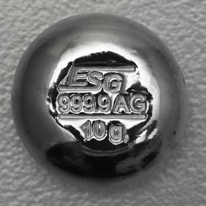 Silberbarren 100 x 10g ESG "Silberknuffel" gegossen Recyclingsilber Bag - Miniaturansicht 3