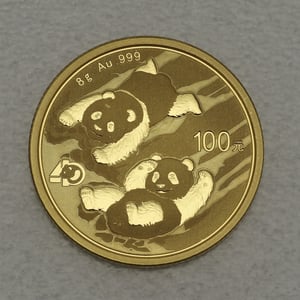 Goldmünze 8g "Panda" 2022 (China) - Hauptansicht