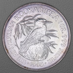 Silbermünze 1oz "Kookaburra" 1990 diff. (Australien) - Hauptansicht