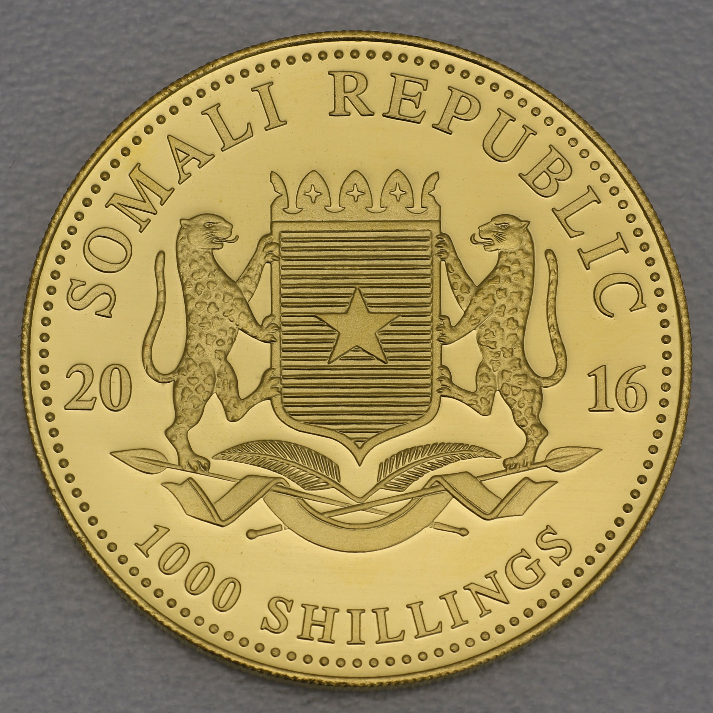 Goldmünze 1oz "Elefant" 2016 African Wildlife (Somalia) - Detailansicht 1