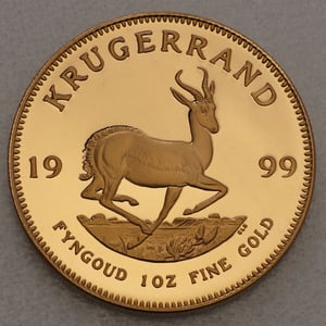 Goldmünzen 4 x "Krügerrand" 1999 (PP) Prestige Set – 4-teilig (Südafrika) - Miniaturansicht 5