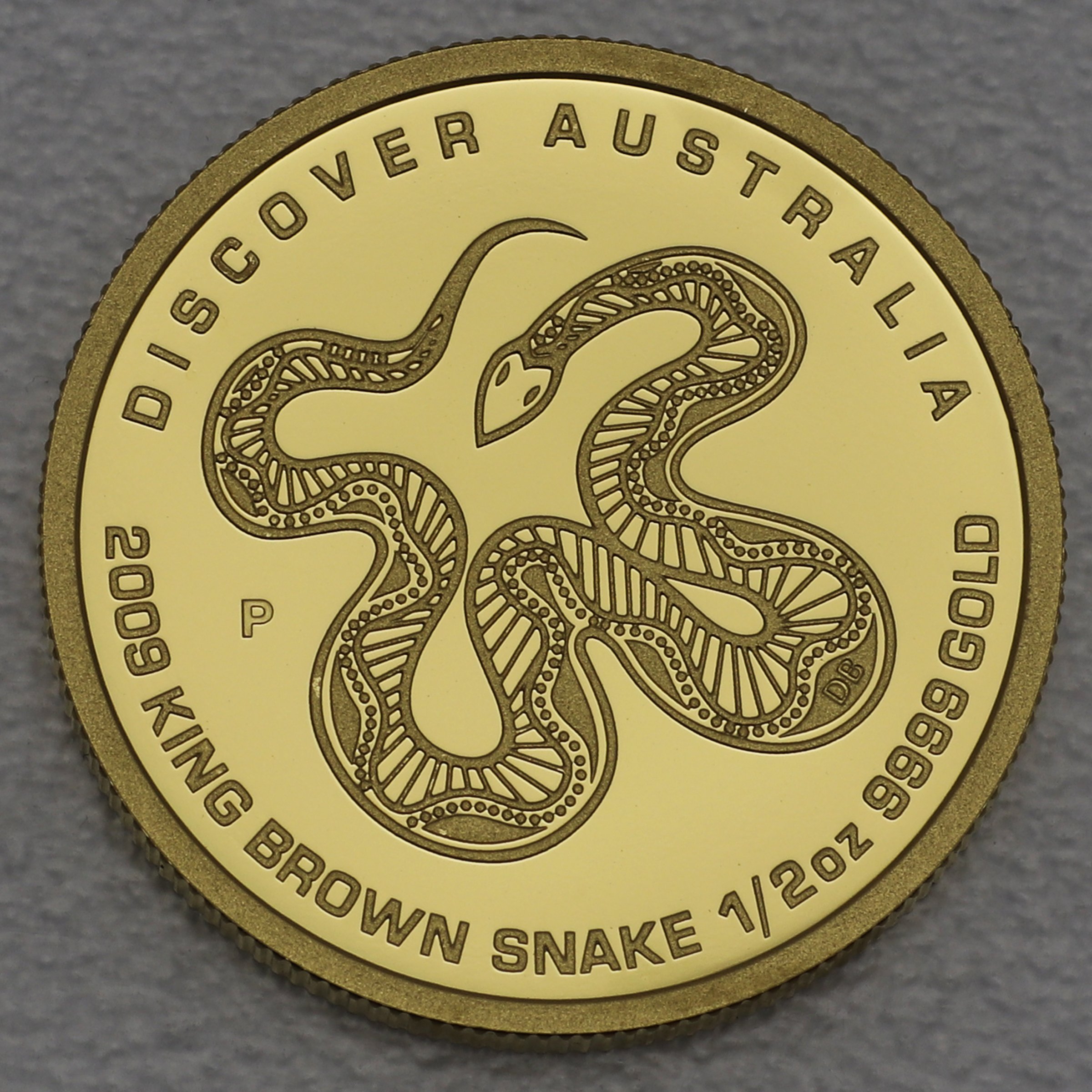 Goldmünze 1/2oz "King Brown Snake" 2009 Discover Australia (Australien) - Hauptansicht