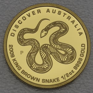 Goldmünze 1/2oz "King Brown Snake" 2009 Discover Australia (Australien) - Hauptansicht