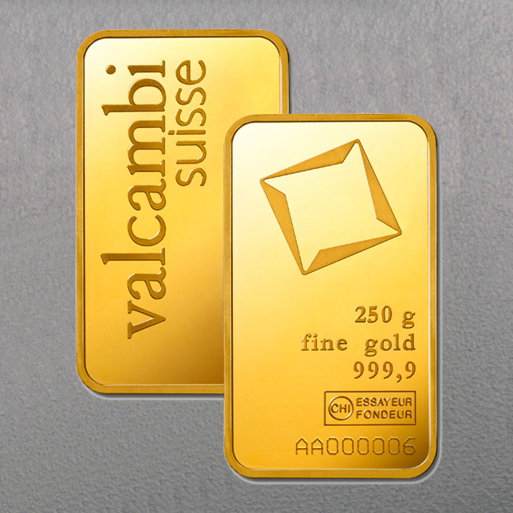 Goldbarren 250g VALCAMBI geprägt - Detailansicht 1