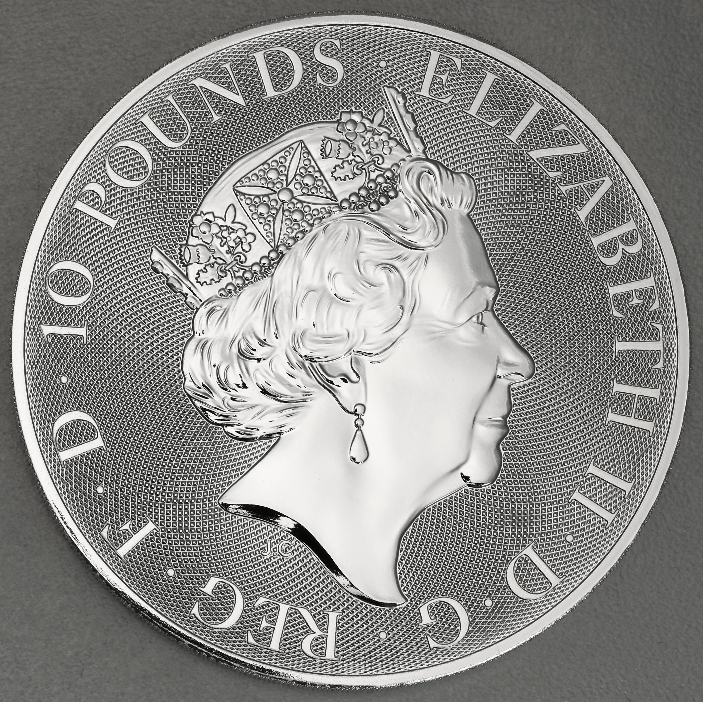 Silbermünze 10oz "Black Bull of Clarence" 2019 The Queen s Beasts (Großbritannien) - Detailansicht 1