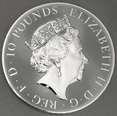 Silbermünze 10oz "Black Bull of Clarence" 2019 The Queen s Beasts (Großbritannien) - Miniaturansicht 2