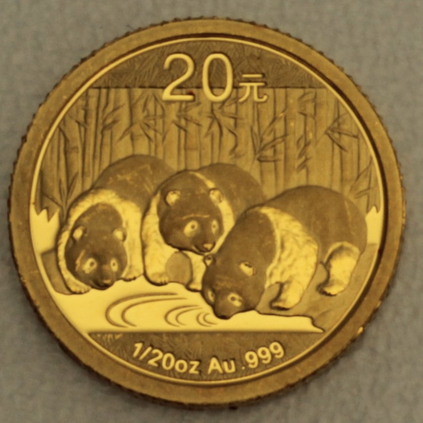 Goldmünze 1/20oz "Panda" 2013 (China) - Hauptansicht