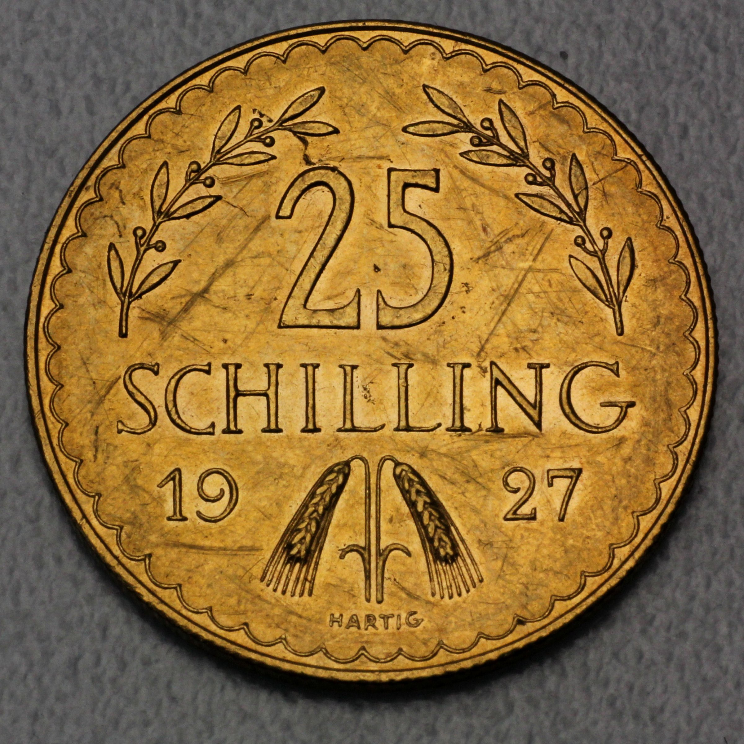Goldmünze 25 Schilling "Republik" verschiedene Jahrgänge (Österreich) - Hauptansicht
