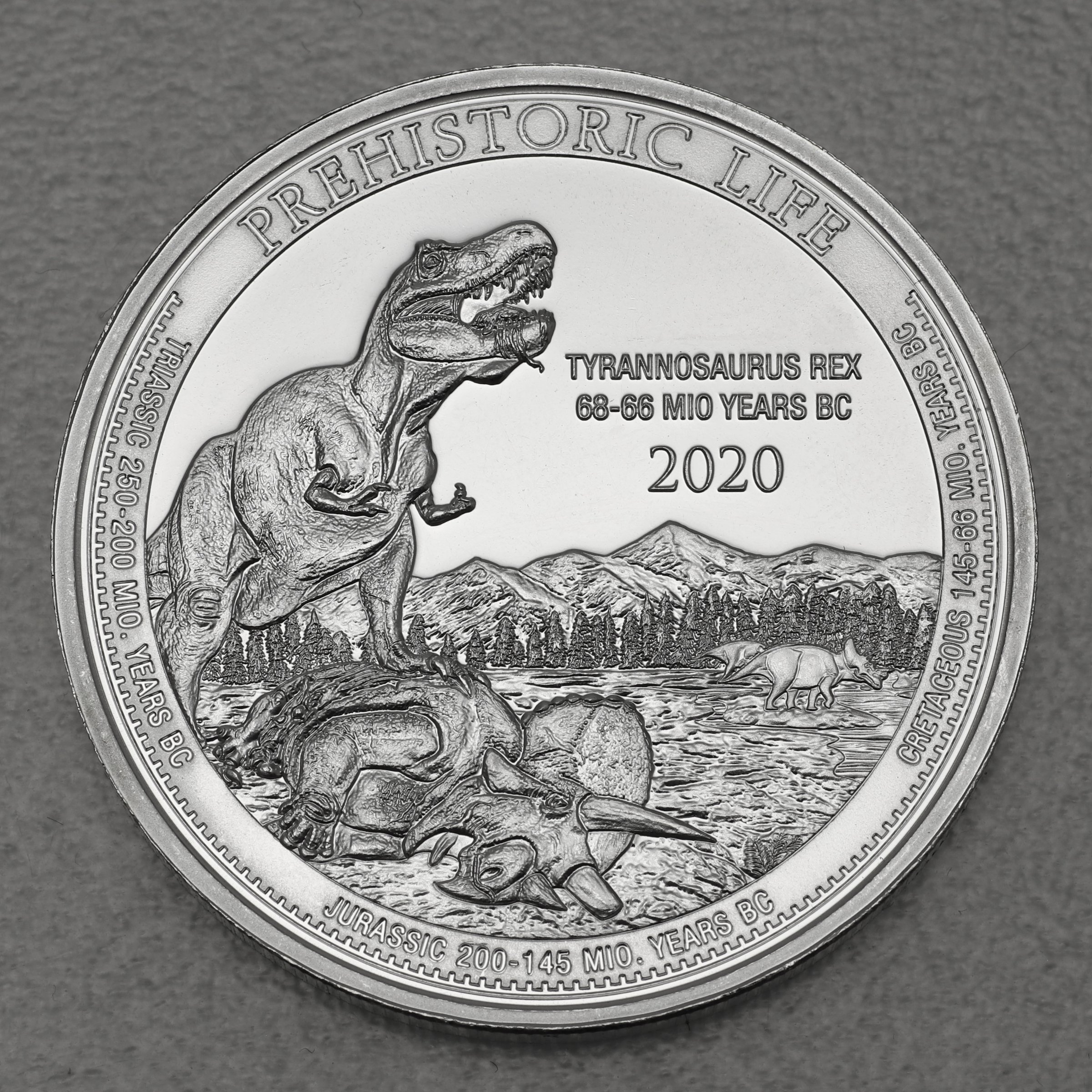 Silbermünze 1oz "Tyrannosaurus Rex 2020" Prehistoric Life (Kongo) - Hauptansicht