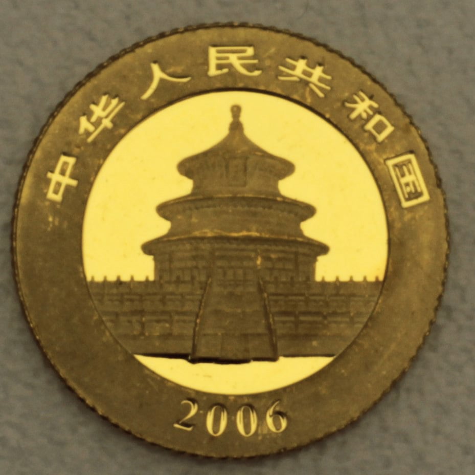 Goldmünze 1/20oz "Panda" 2006 (China) - Detailansicht 1