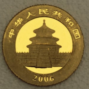 Goldmünze 1/20oz "Panda" 2006 (China) - Miniaturansicht 2