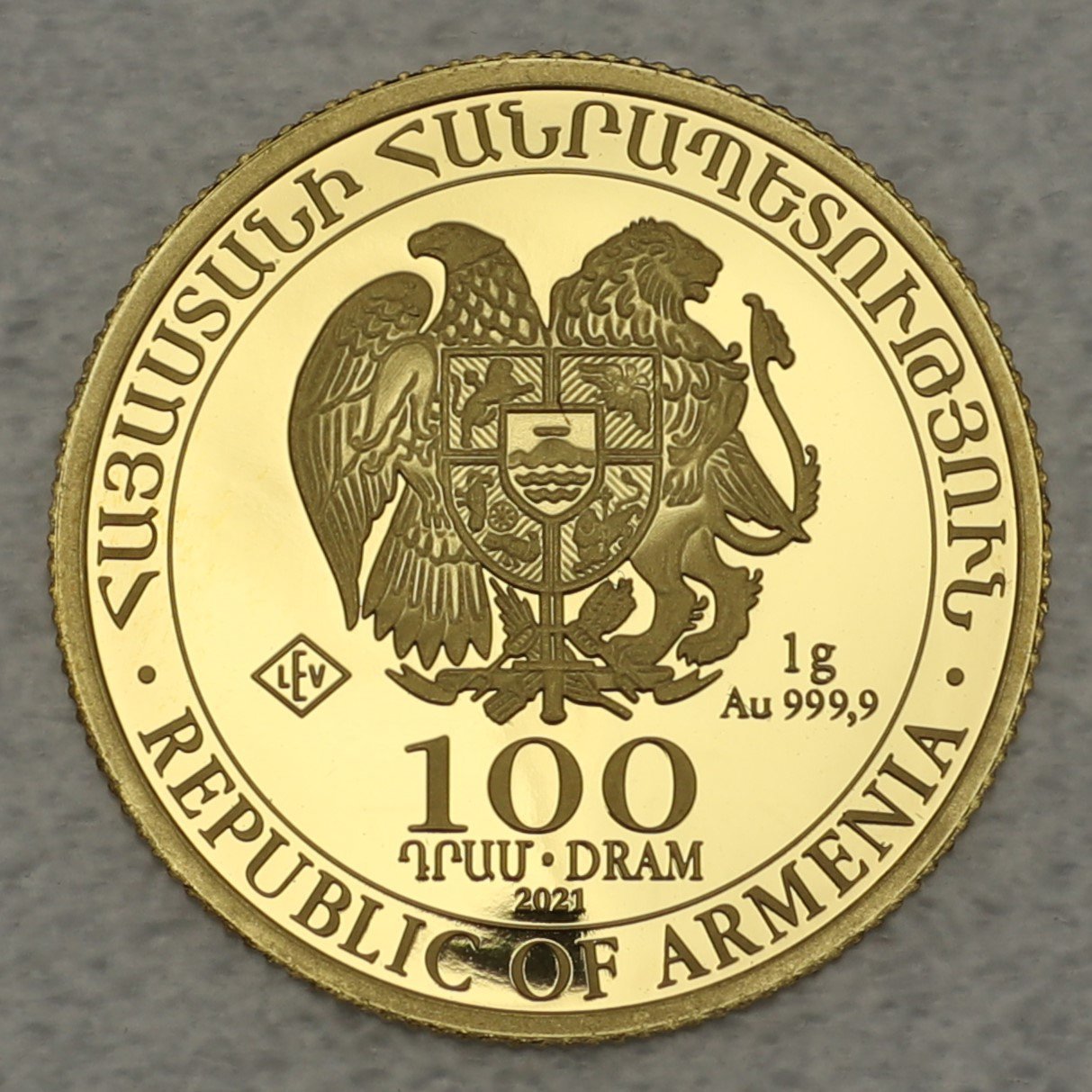 Goldmünze 1g "Arche Noah" 2021 (Armenien) - Detailansicht 1