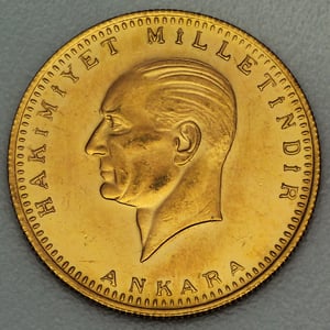 Goldmünze 500 Piaster "Atatürk/Inonu" (Türkei) - Hauptansicht
