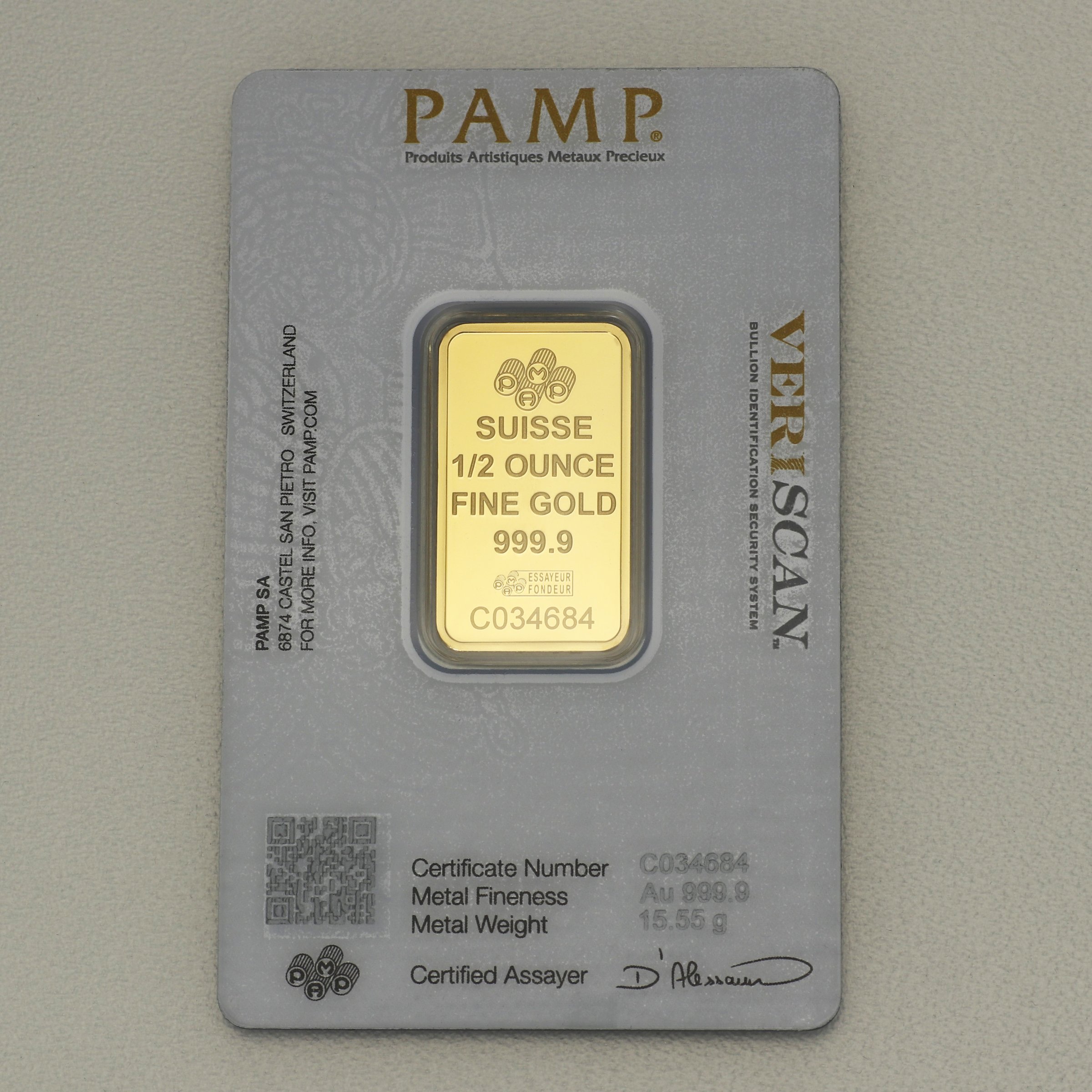 Goldbarren 1/2oz PAMP "Fortuna" - Detailansicht 1