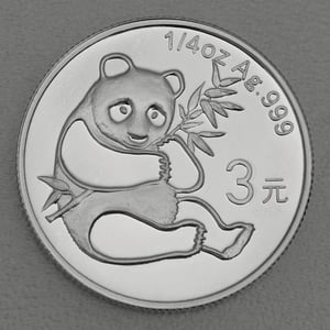 Silbermünze 1/4oz "Panda" 2007 verschiedene Motive 25 Jahre Panda Jubiläum (China) - Miniaturansicht 15