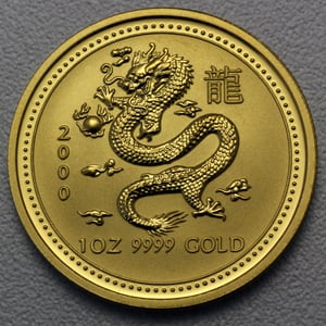 Goldmünze 1oz "Drache" 2000 Lunar I – Year of the Dragon (Australien) - Hauptansicht