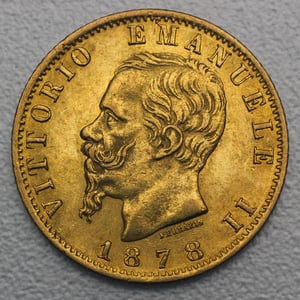 Goldmünze 20 Lire "Vittorio Emanuele II." (Italien) - Hauptansicht