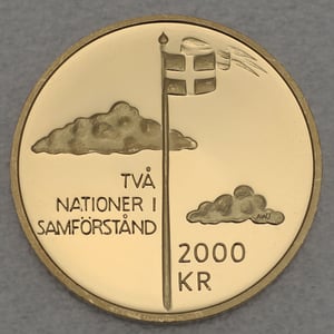 Goldmünze 2000 Kronor "Unionsupplösningen" 2005 100 Jahre Ende der Union (Schweden) - Miniaturansicht 1