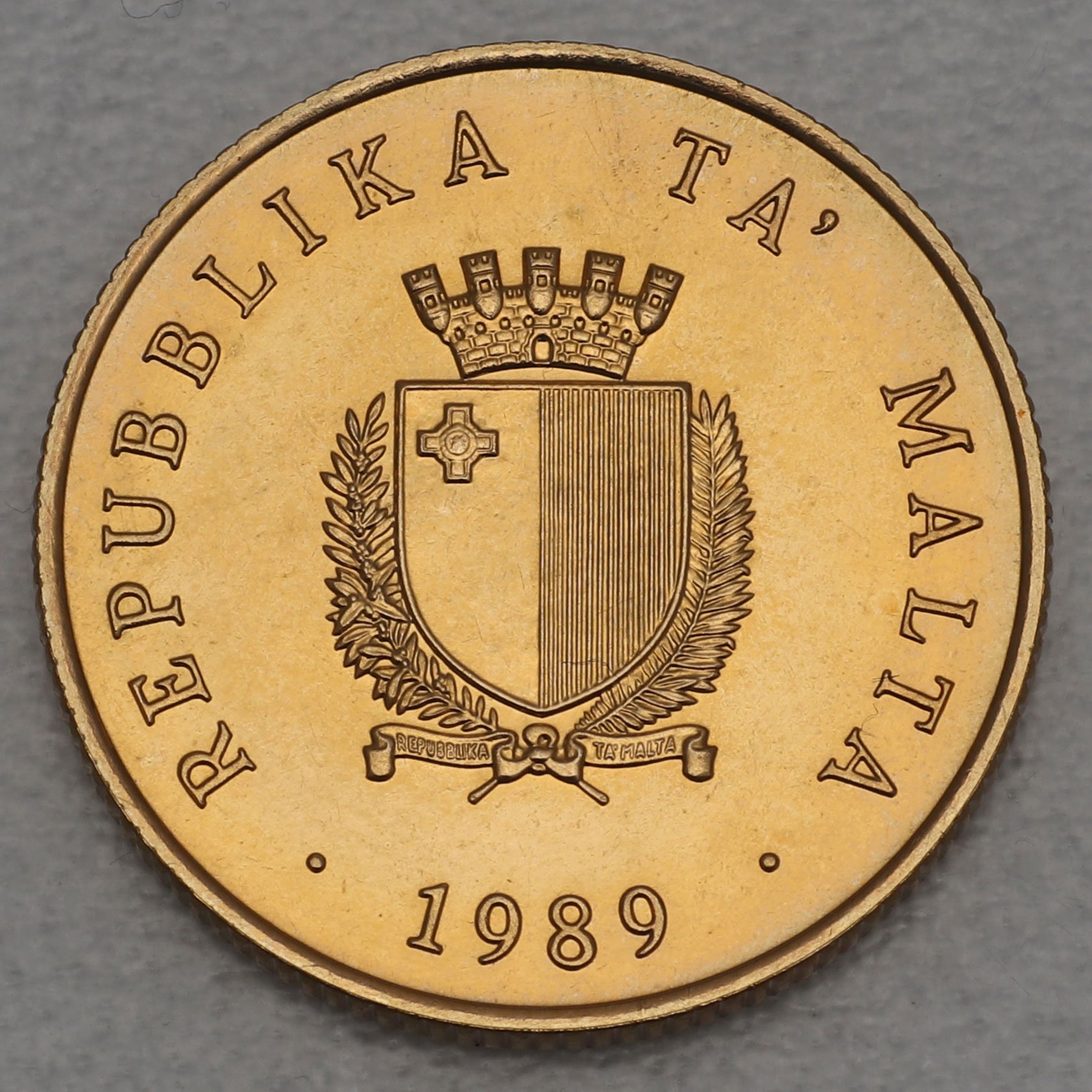Goldmünze 100 Liri "Unabhängigkeit Malta" 1989 (Malta) - Detailansicht 1
