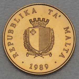 Goldmünze 100 Liri "Unabhängigkeit Malta" 1989 (Malta) - Miniaturansicht 2