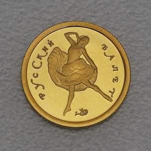 Goldmünze 25 Rubel "Ballerina" Russisches Ballet (Russland) - Miniaturansicht 2