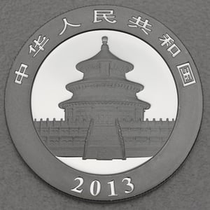 Silbermünze 1oz "Panda" 2013 (koloriert) (China) - Miniaturansicht 2