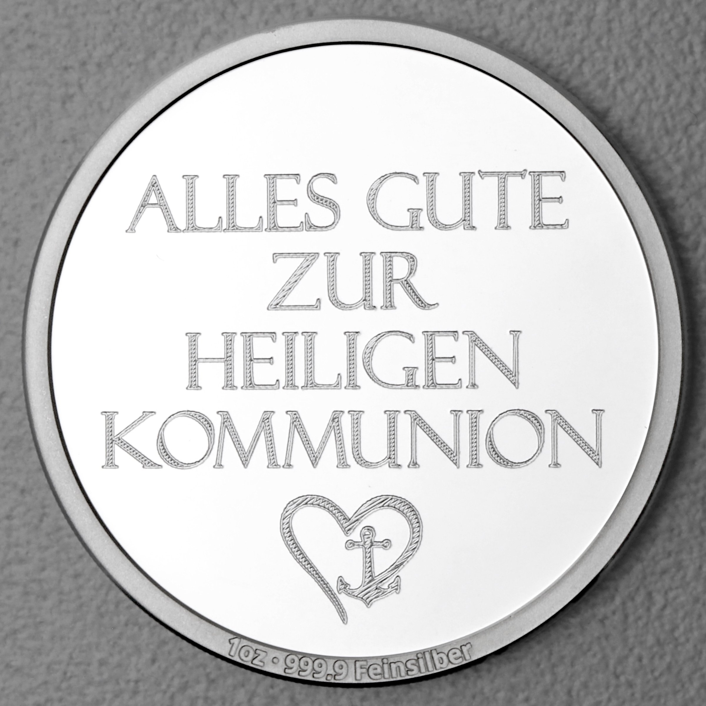 Silbermedaille 1oz "Kommunion" Gravurmedaille - Hauptansicht