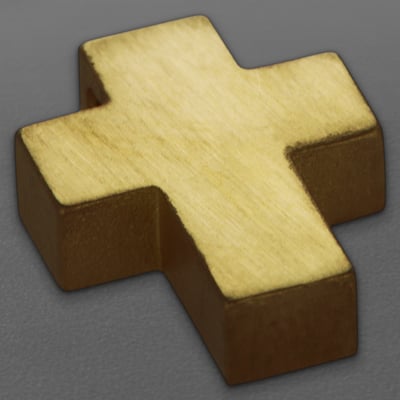 Goldanhänger "Kreuz aus Donaugold" (Naturgold) - Miniaturansicht 4