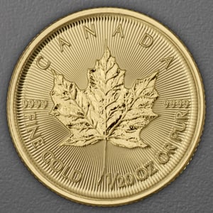 Goldmünze 1/20oz "Maple Leaf" aktueller Jahrgang (Kanada) - Hauptansicht