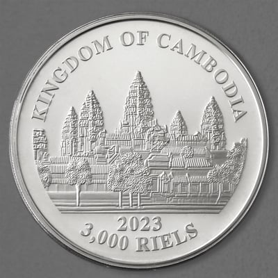 Silbermünze 1oz "Lost Tigers of Cambodia" 2023 diff. (Kambodscha) - Miniaturansicht 2