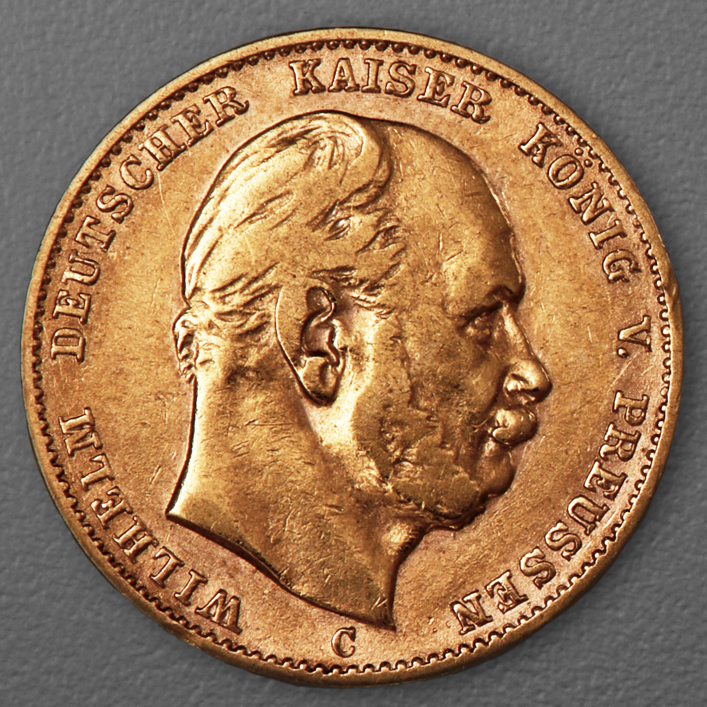 Goldmünze 10 Mark "Wilhelm I." 1879-C J.245 (Preußen) - Hauptansicht