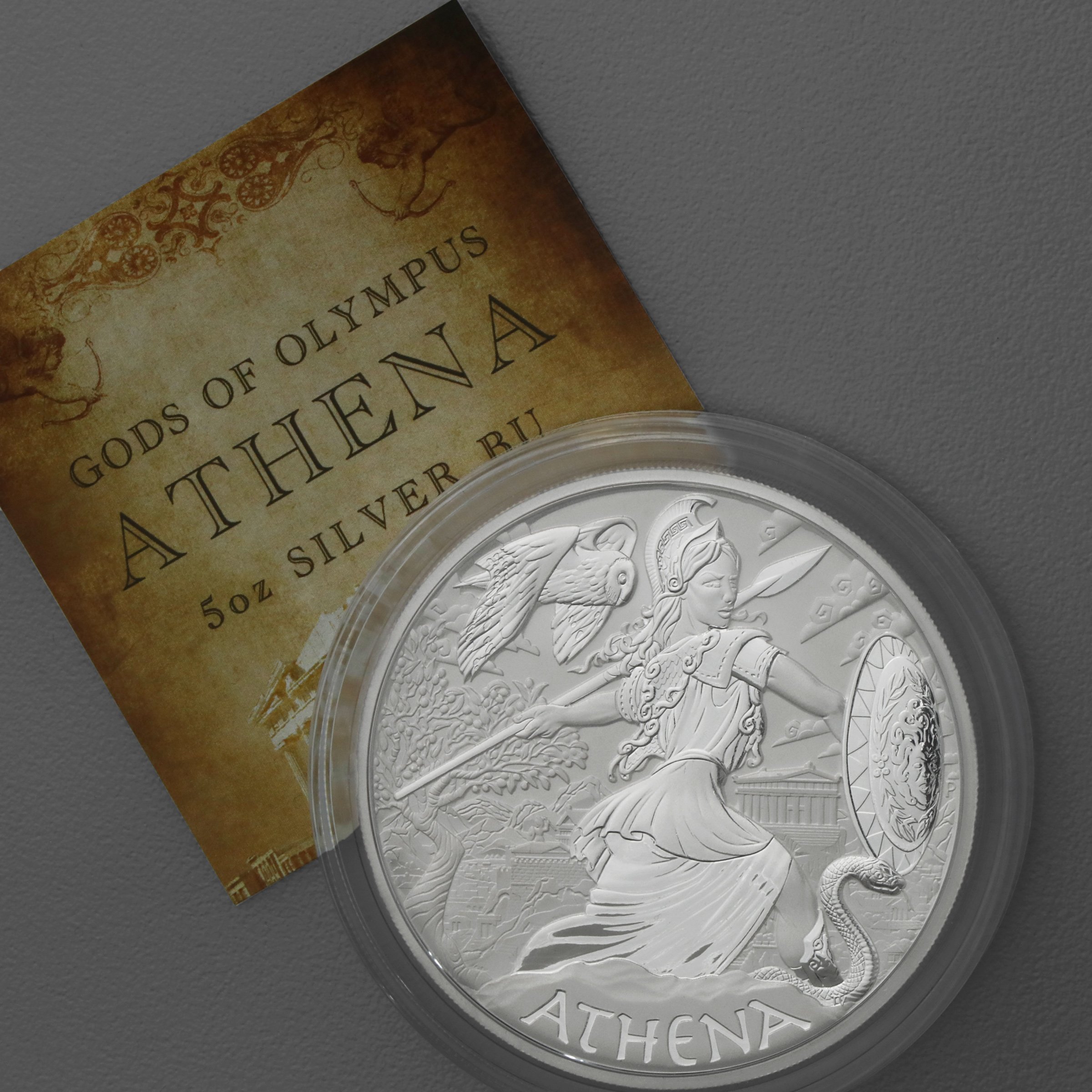 Silbermünze 5oz "Athena" 2022 Gods of Olympus (Tuvalu) - Detailansicht 4