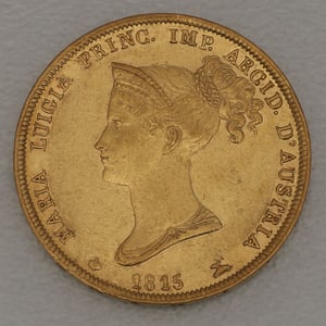 Goldmünze 40 Lire "Maria Luigia" 1815 (Italien) - Hauptansicht