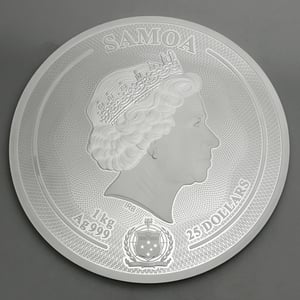 Silbermünze 1kg "Bär" 2022 Majestic Wildlife (Samoa) - Miniaturansicht 2
