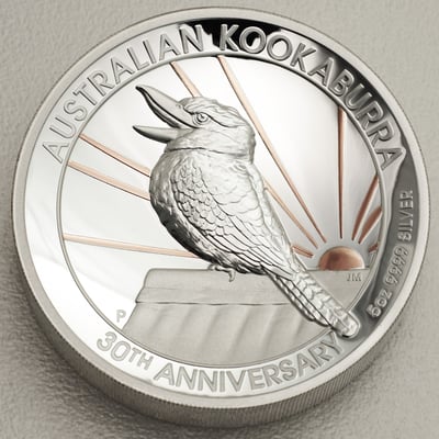 Silbermünze 5oz "Kookaburra" 2020 (PP/HR/verg.) (Australien) - Miniaturansicht 1