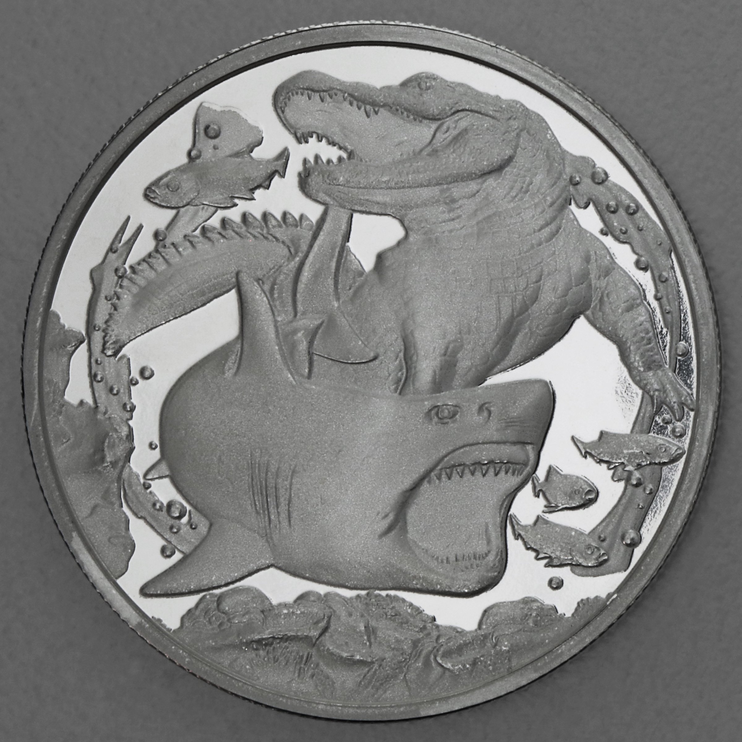 Silbermünze 1oz "Shark vs. Crocodile 2022" Apex Predators 19% (Niue) - Hauptansicht