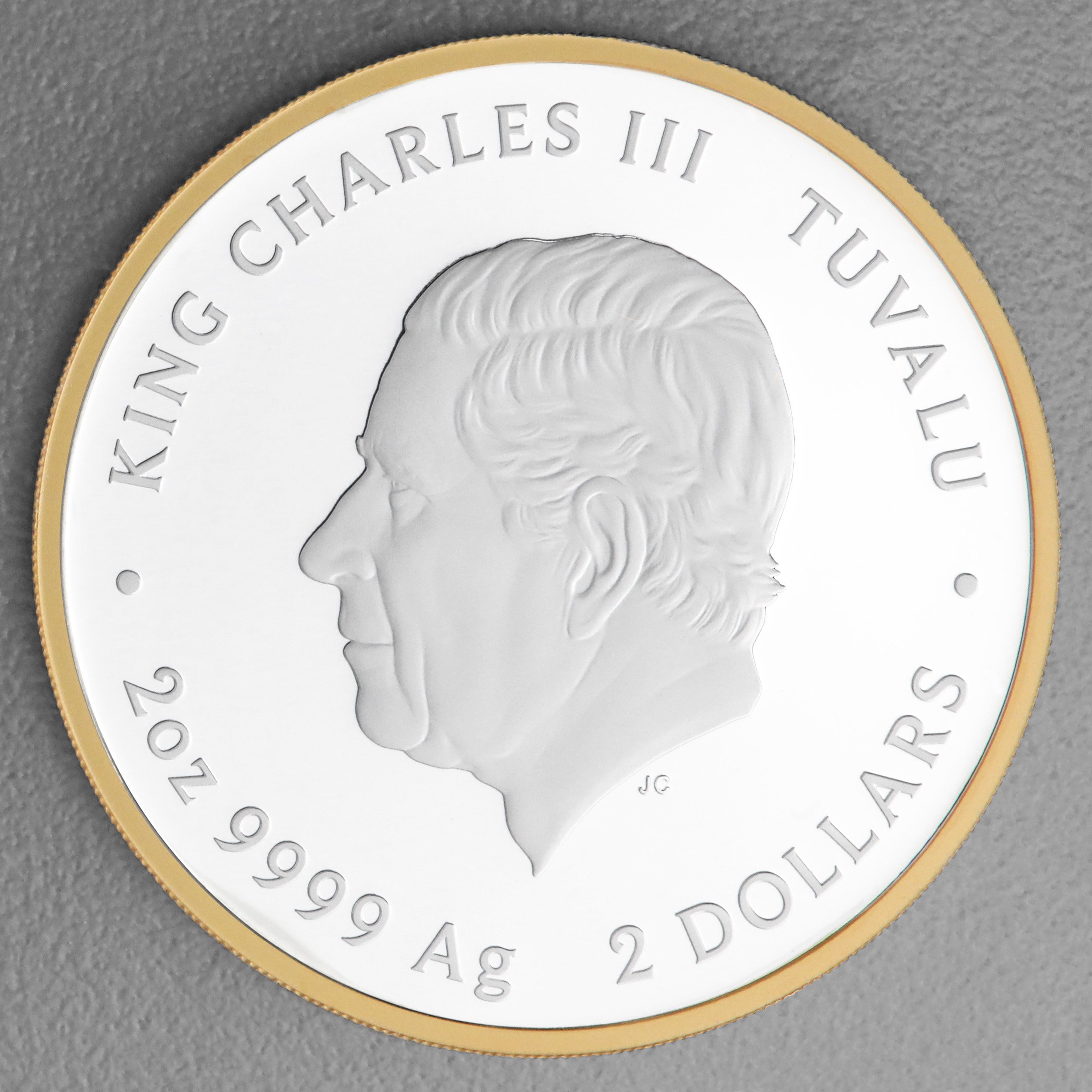 Silbermünze 2oz "SpongeBob Schwammkopf" 2024 (vergoldet) (Tuvalu) - Detailansicht 1