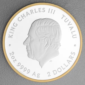 Silbermünze 2oz "SpongeBob Schwammkopf" 2024 (vergoldet) (Tuvalu) - Miniaturansicht 2