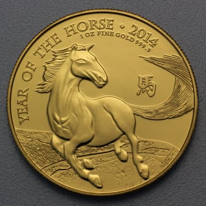 Goldmünze 1oz "Pferd" 2014 Lunar – Year of the Horse (Großbritannien) - Hauptansicht